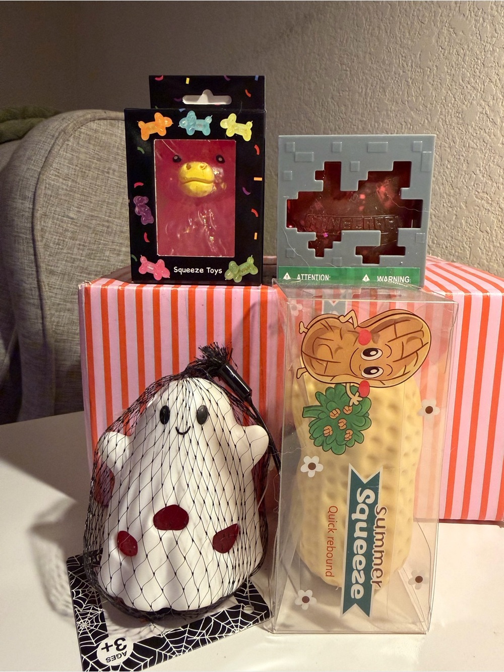 👻White Ghost, Highland Cow, Minecraft Squishys👻Crunchy Peanut!! 🥜